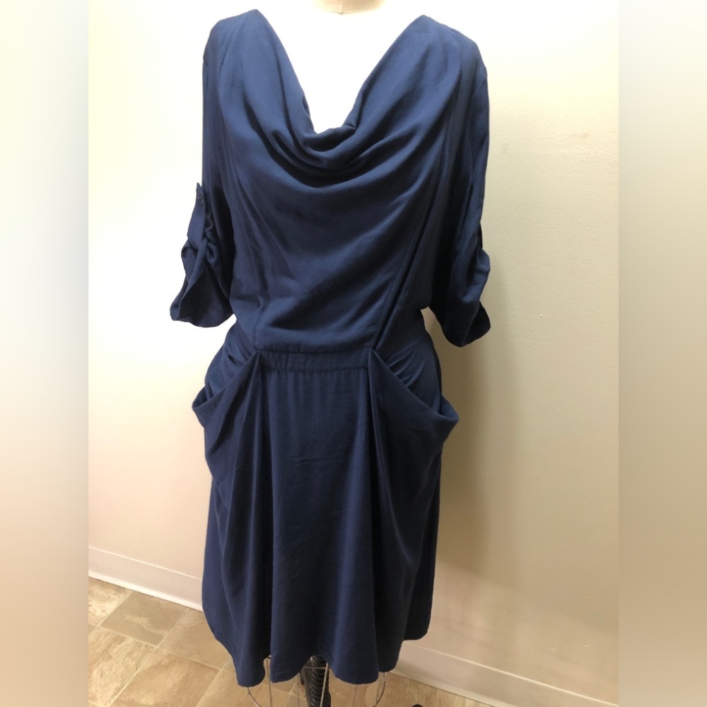 BCBG  Dark Blue Midi Dress